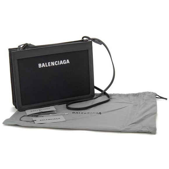 Balenciaga Blue Pochette Leather Shoulder Bag Black - Picture 5 of 6
